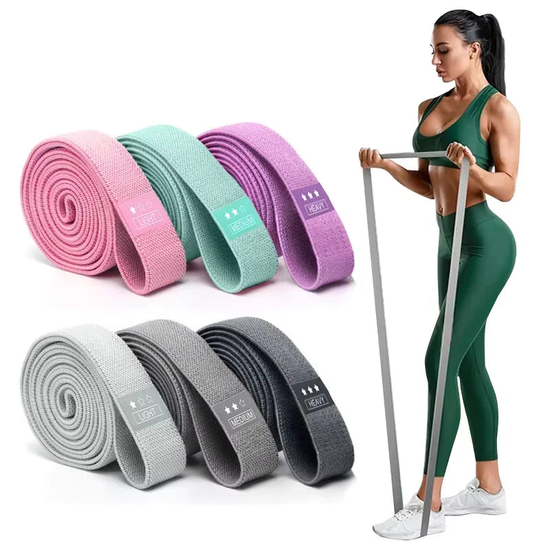 Long Resistance Loop Band Set Unisex Fitness