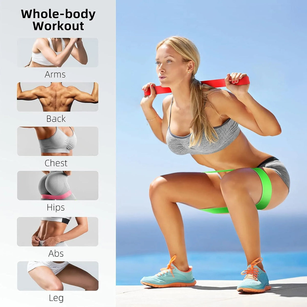 Different Resistance Bands Yoga Band Fitness Exercise Training