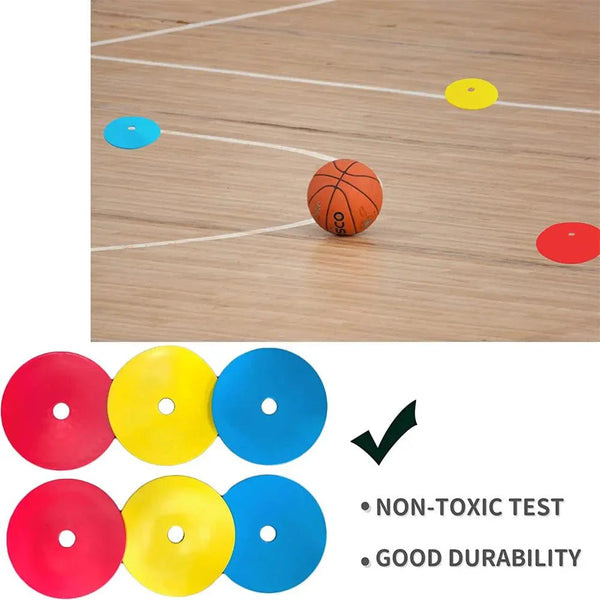 Colorful Soccer Flat Cones Marker Disc Training Aids Sports
