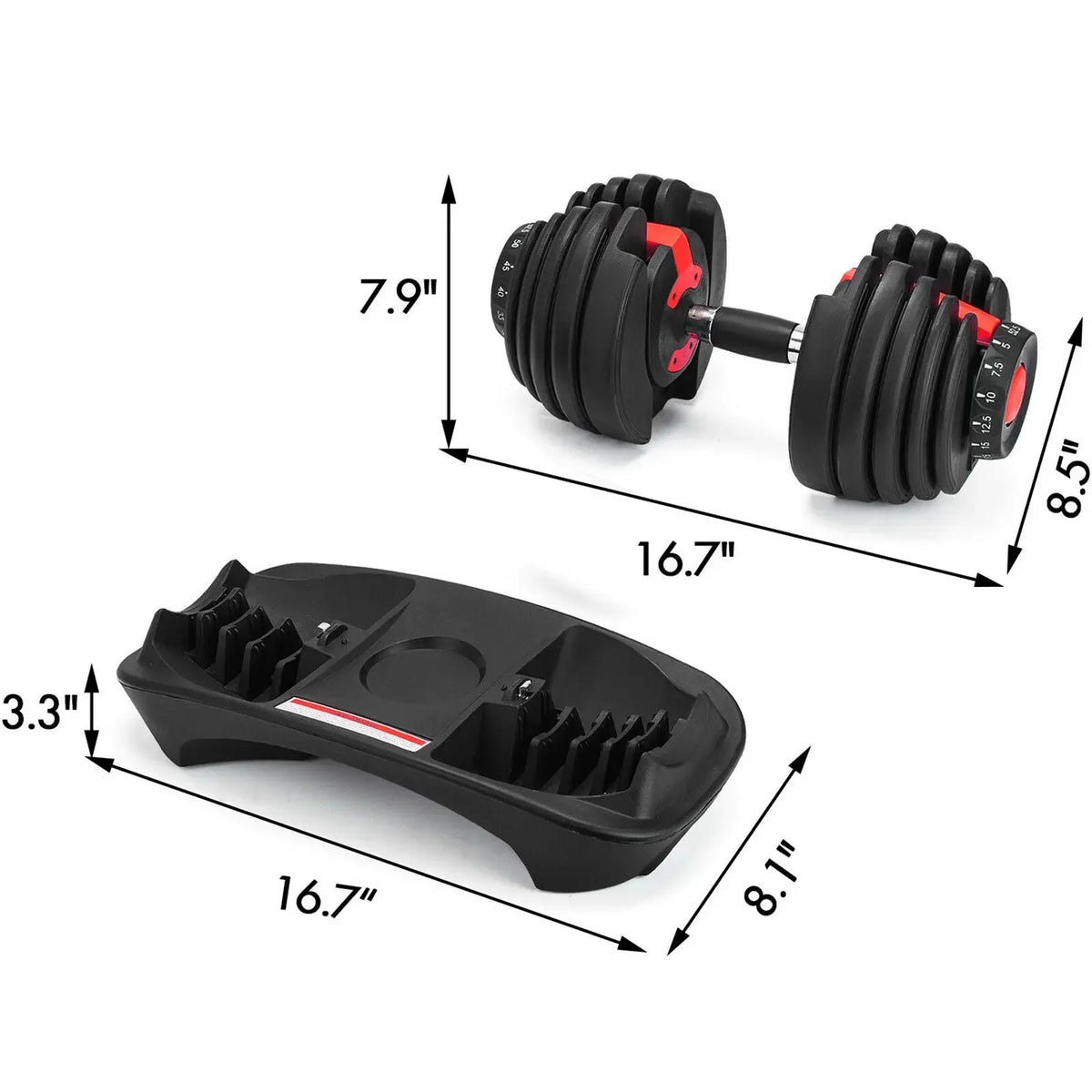 Sihao Adjustable Dumbbell LBS Fitness Equipment Training