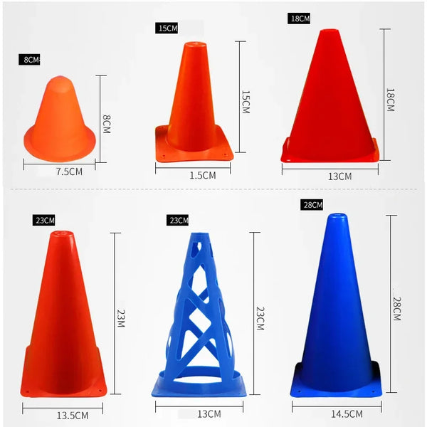Perforated Cones Soccer Training Roadblocks Multi Function