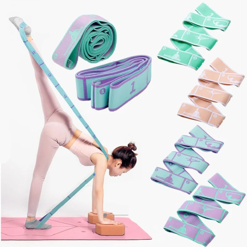 Multi-Section Elastic Yoga Resistance Bands Fitness Sport