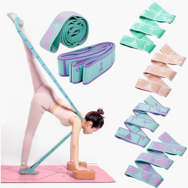 Multi-Section Elastic Yoga Resistance Bands Fitness Sport
