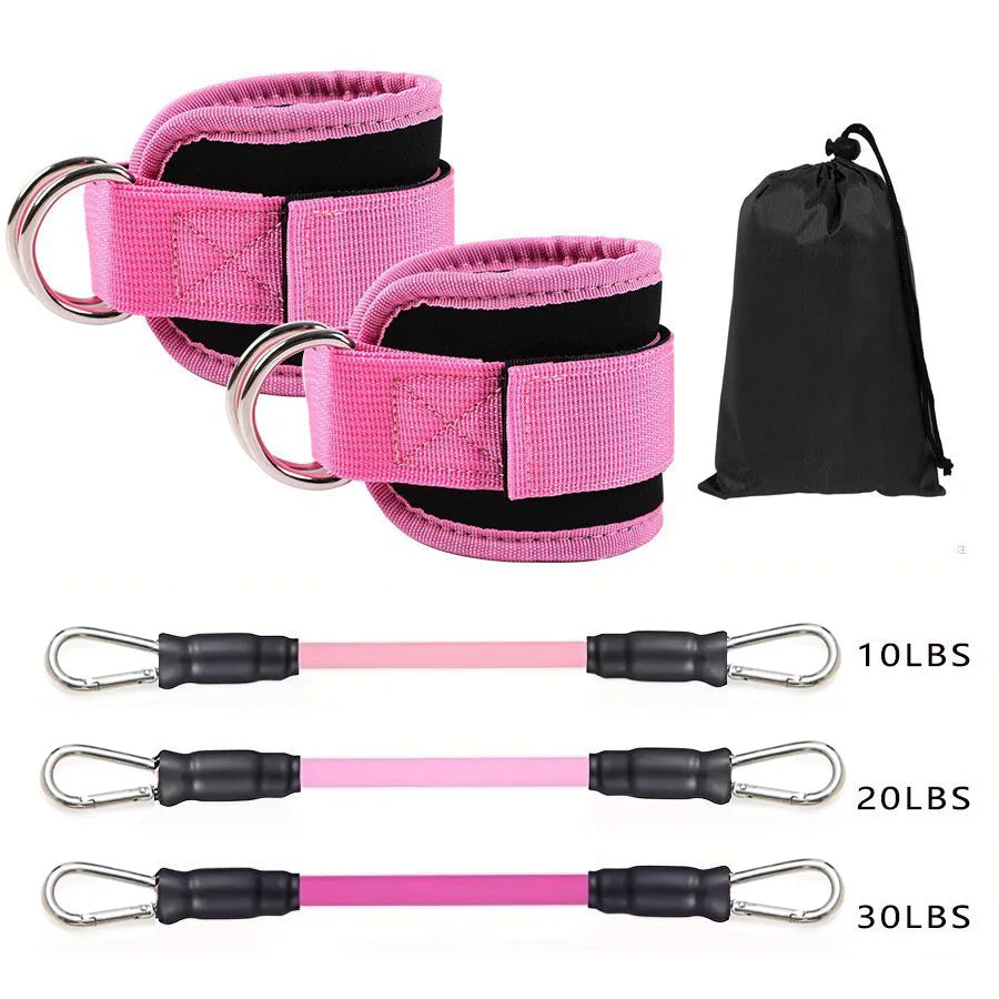 Ankle Straps Resistance Bands Set Fitness Workout