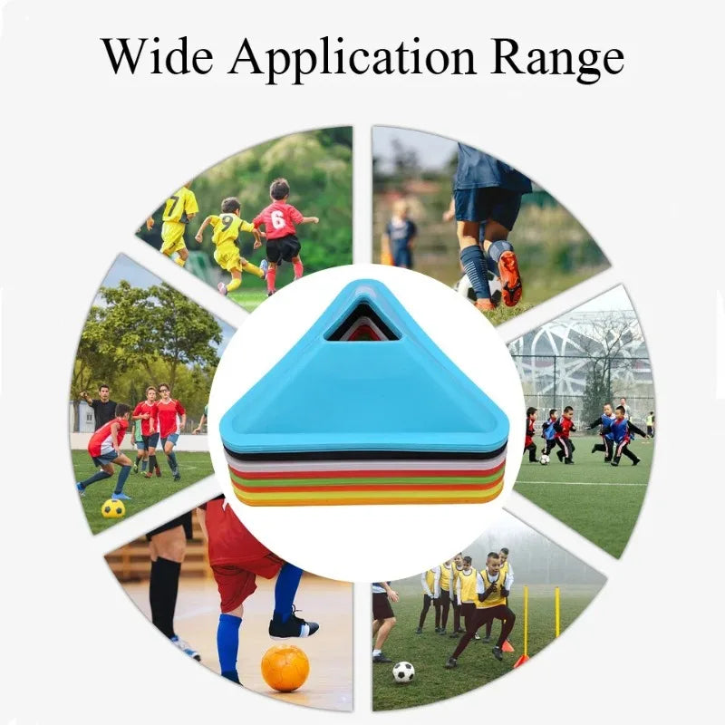 Random Color Soccer Training Cones Triangle Football Agility