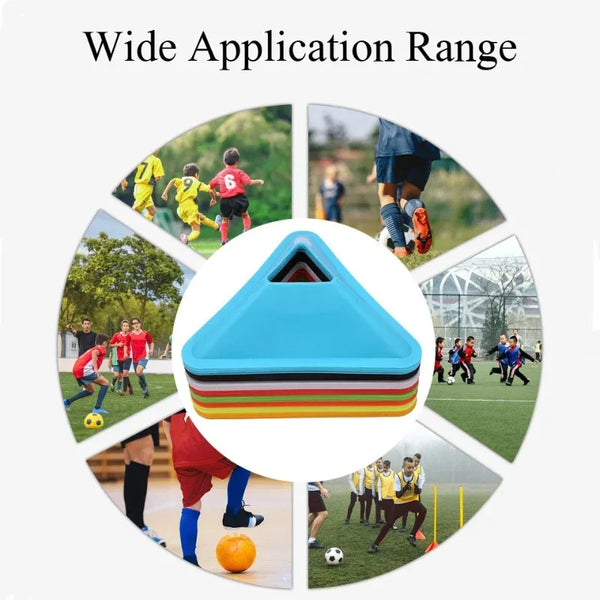 Random Color Soccer Training Cones Triangle Football Agility