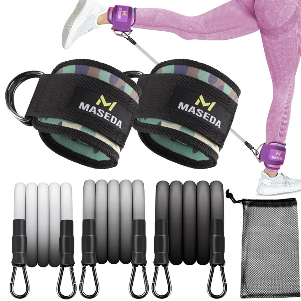 D-Ring Support Ankle Cuffs Resistance Bands Ankle Straps