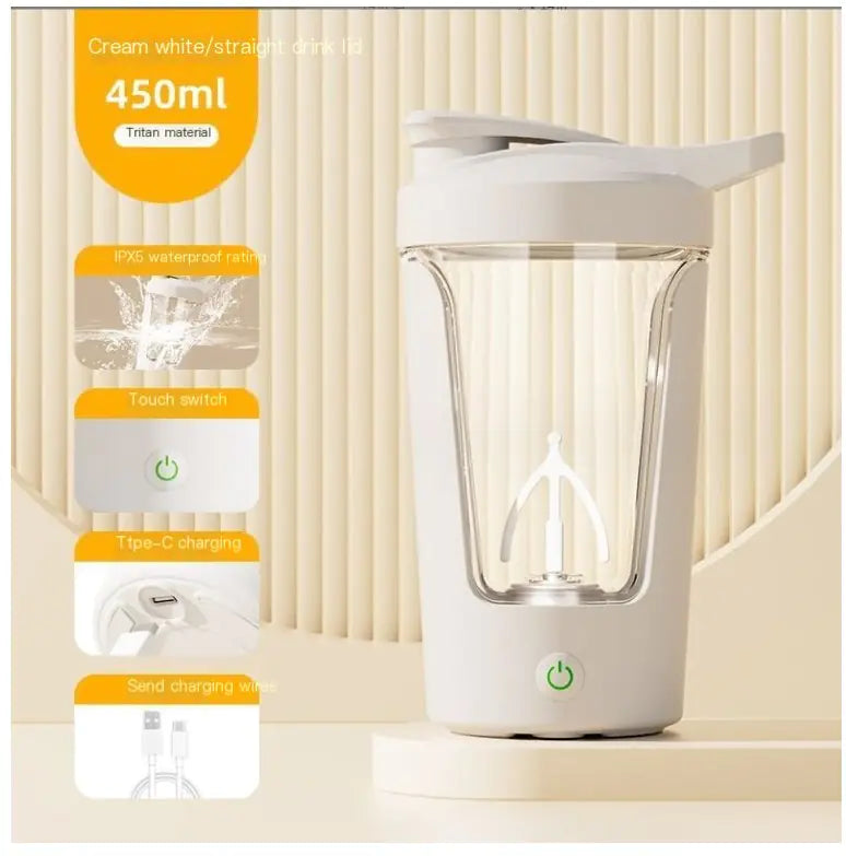 Portable Protein Rechargeable Power Electric Shaker Bottle